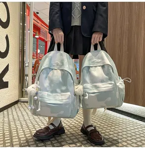 Zaino studente tie-dye grande capacita tempo libero viaggio borsa scuola versatile giorno