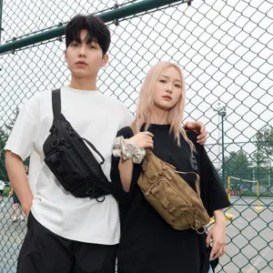 Unisex tactical waist bag multi-functional outdoor crossbody chest bag for daily use.