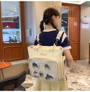 Grande borsa ita capiente carina e cool 3 in 1 zaino a tracolla per veri fan di anime