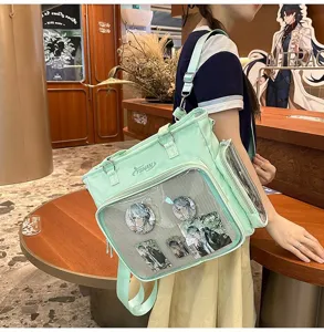 Grande borsa Ita multifunzione con finestra trasparente spalla tote zaino per fan anime