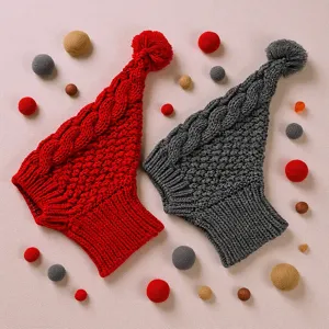 Warm knitted dog hat for Whippet Italian Greyhound pet winter cute apparel accessories