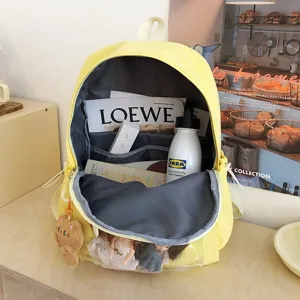 Zaino ita giallo carino in stile giapponese grande capacità borsa scolastica per studenti