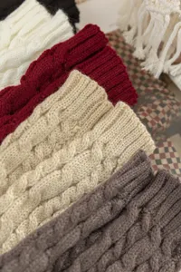 Cable knit fingerless gloves, winter warm half-finger arm wrist warmers for women and men.