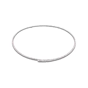 Glänzende Strass rund Choker Halskette für Damen, eleganter Modeschmuck Accessoire.