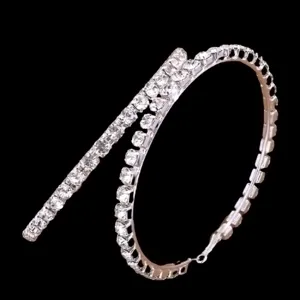 Große Strass Creolen geometrische funkelnde Kristall große Kreis Mode Damen Schmuck