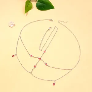 Chaîne de front multicouche en strass style bohème festival bijoux de visage cristal