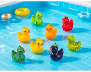 Miniature resin fruit duck figurines DIY micro landscape accessories cute desktop cute mini duck toys