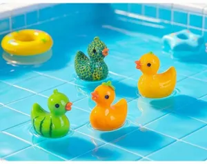 Cute fruit miniature duck resin figurines DIY micro landscape ornaments decoration accessories