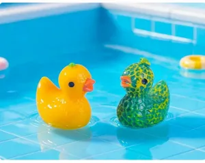 Miniature resin fruit duck figurines cute DIY landscape accessories tiny pool desktop decor