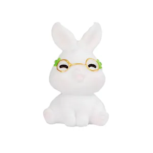 Cute Cartoon Rabbit Resin Figurine Miniature Micro Landscape Ornament Desktop DIY Craft Home Garden Decor