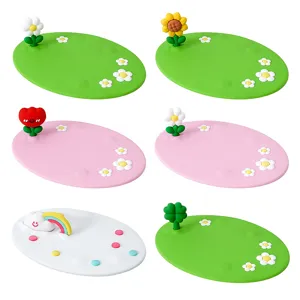 Creative cute daisy clover non-slip mat mini car desktop ornament decoration cute style
