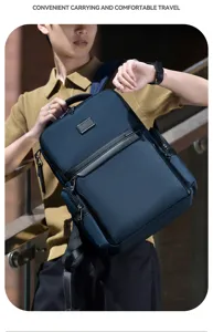 Men's Business Waterproof Laptop Backpack Large Capacity Travel Casual Daypack Bag