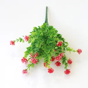Artificial eucalyptus money grass leaves plastic fake plants green wall home decor
