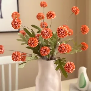 Künstliche Blumenball Heimdekoration künstliche Chrysanthemen Hochzeitsfotografie Requisiten orange