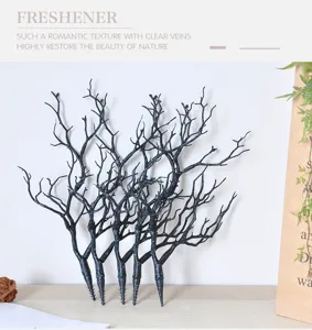 Artificial coral branches glitter twig for home decor, vase filler and Christmas party styling.