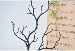 Simulation black tree branch coral branch home decor landscaping photography prop detail view