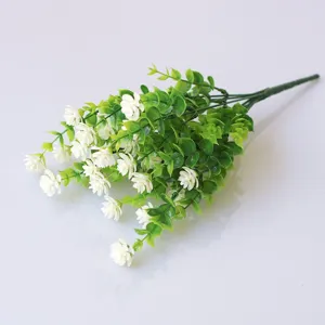 Artificial Milan grass eucalyptus leaves plastic flower bundle for home wall decor