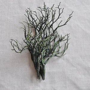 Artificial branch coral branch dark green faux plant twig home decor christmas ornament