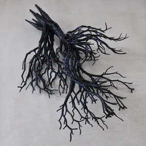 Artificial black coral branches twig decoration for home decor and Christmas landscaping