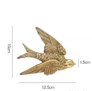 Golden swallow wall decor bird hanging ornament luxury vintage home background wall art