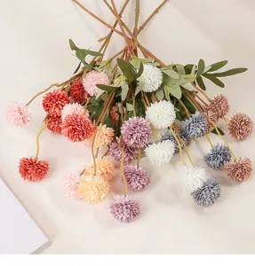 Artificial dandelion flower bouquet colorful fake floral home wedding party decor.