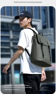 Casual waterproof multi-functional business commuting laptop backpack for daily use