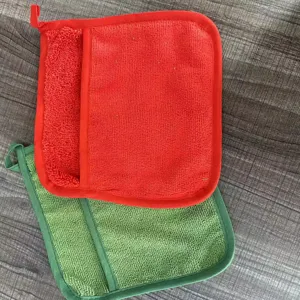 Gant de four thermique résistant à la chaleur couleur unie manique cuisine isolation tapis