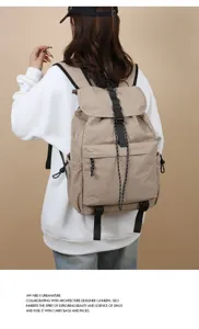 Zaino casual di grande capacità con coulisse resistente per viaggi all'aperto e tempo libero