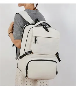 Large capacity casual backpack for travel and business, lightweight commuter computer bag.