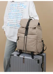 Zaino in tela casual da uomo di grande capacità resistente per viaggi all'aperto