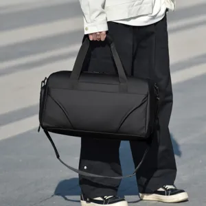 Men Black Duffel Bag Large Capacity Shoulder Messenger Bag Travel Sports Handbag for Men