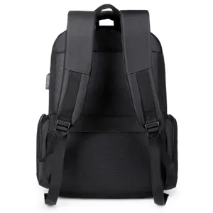 Men's Business Laptop Backpack Large Capacity Waterproof Oxford Cloth Travel School Bag Multi-Functional Commuter Rucksack