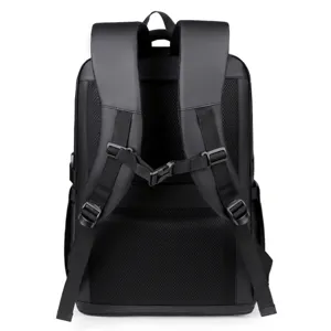 Schwarzer Herren Laptop Rucksack, grosser Kapazitaet Business Pendeln Reise Freizeit Tasche.