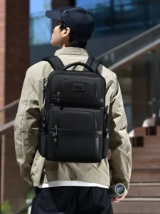 Men business backpack multi-compartment waterproof laptop bag lightweight stylish travel daypack