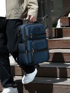 Men's Business Backpack Waterproof Multi-Compartment Casual Travel Laptop Bag For Daily Use