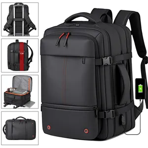 Large capacity business travel backpack waterproof multi-functional computer backpack for men