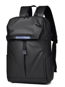 Waterproof Oxford Cloth Backpack Men Casual Travel Large Capacity Laptop Bag Street Trend Solid Color Student Bookbag