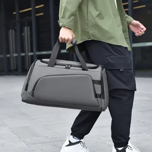 Men's waterproof travel fitness gym duffel bag multi-functional sports luggage handbag.