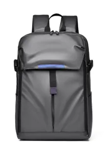Waterproof large capacity laptop backpack for men, durable casual travel school book bag black