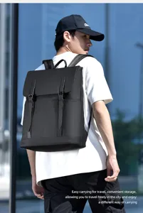 Casual mens backpack multi-functional large capacity student laptop business commuting bag