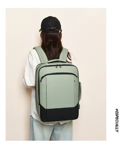 Detailed view of the multi-functional casual laptop backpack, lightweight and spacious.