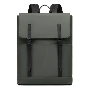 Waterproof minimalist men backpack for business commute and daily casual use, dark grey.