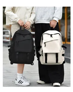 Casual large capacity backpack for men and women, stylish student school and travel bag.