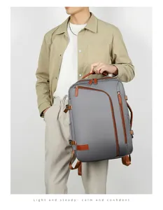 Sac a dos homme affaires grande capacite impermeable sacoche ordinateur vue de detail