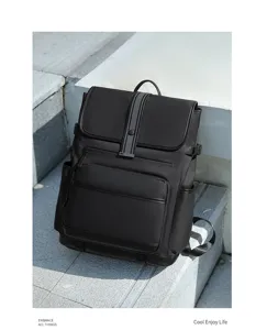 Eleganter Business Herren Rucksack groessere Kapazitaet Freizeit Reise Laptop Tasche Detail