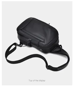 Wasserechter Herren Brusttasche Oxford Tuch Sport Rucksack Crossbody Umhaengetasche.