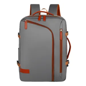 Grand sac à dos homme d'affaires imperméable voyage ordinateur portable casual gris