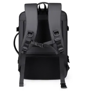 Men's Large Capacity Business Backpack Waterproof Wear-Resistant Oxford Cloth Travel Laptop Bag Commuter