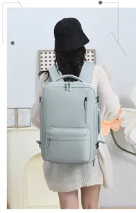 Large capacity business travel backpack with waterproof wear-resistant design for daily commute.