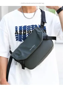 Men Oxford Cloth Crossbody Bag Casual Fashion Messenger Shoulder Bag for Daily Use